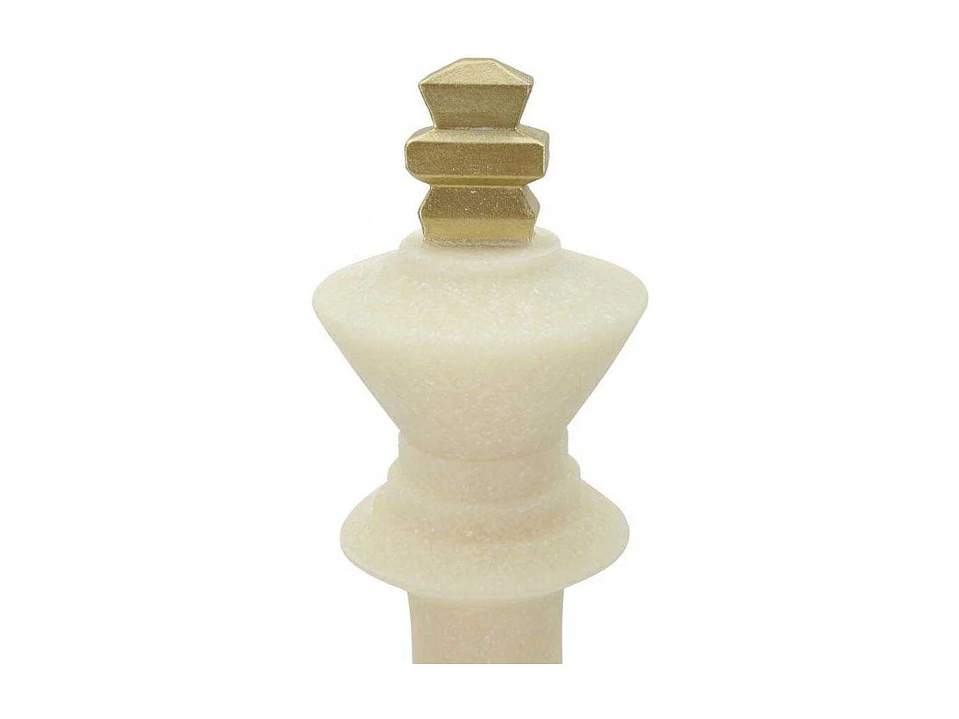 Pièce d'Échec Déco Roi "Quarzy" 41cm Blanc