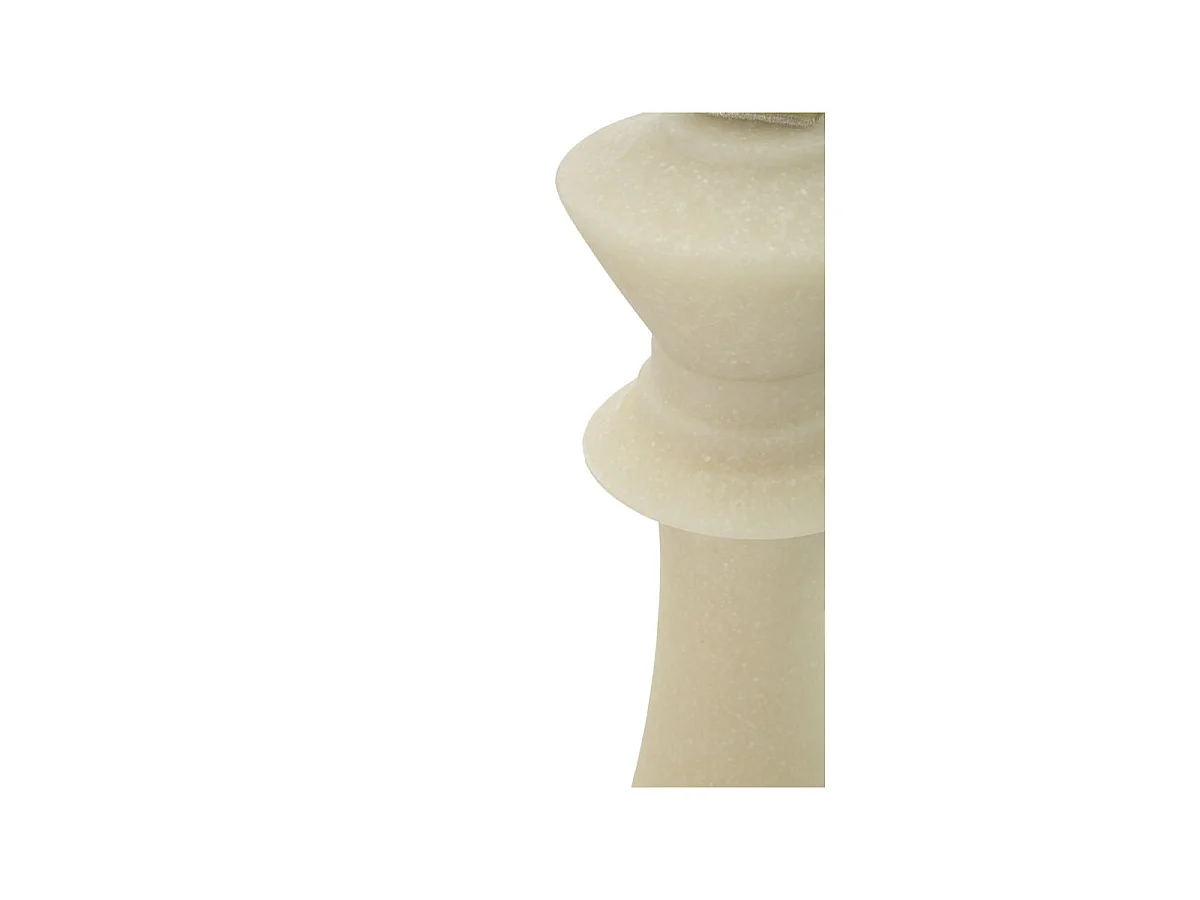Re degli scacchi in resina beige e dorato Ø cm 13x41