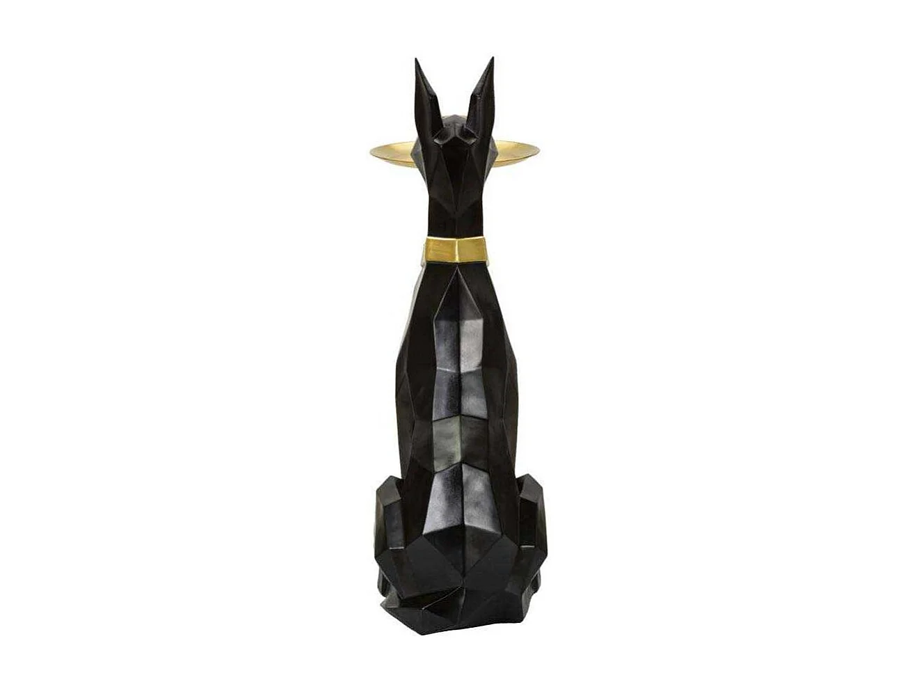 Vide-Poche Statue Chien "Origami" 91cm Noir