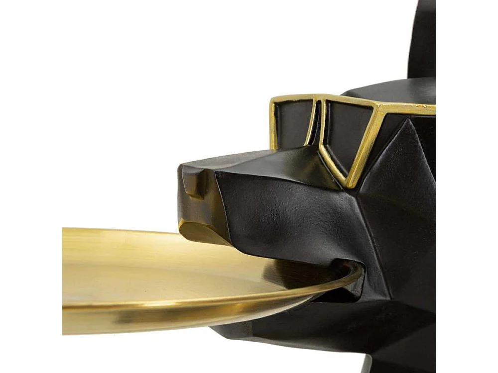 Vide-Poche Statue Chien "Origami" 91cm Noir