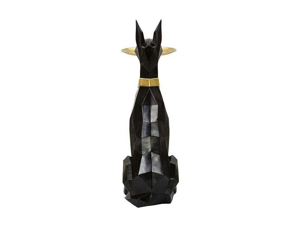 Vide-Poche Statue Chien "Origami" 91cm Noir