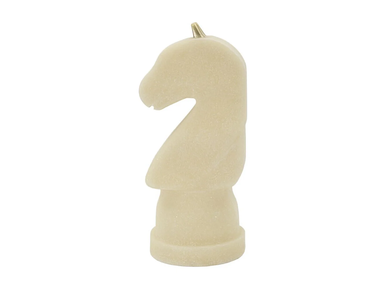 Pièce d'Échec Déco Cavalier "Quarzy" 31cm Blanc