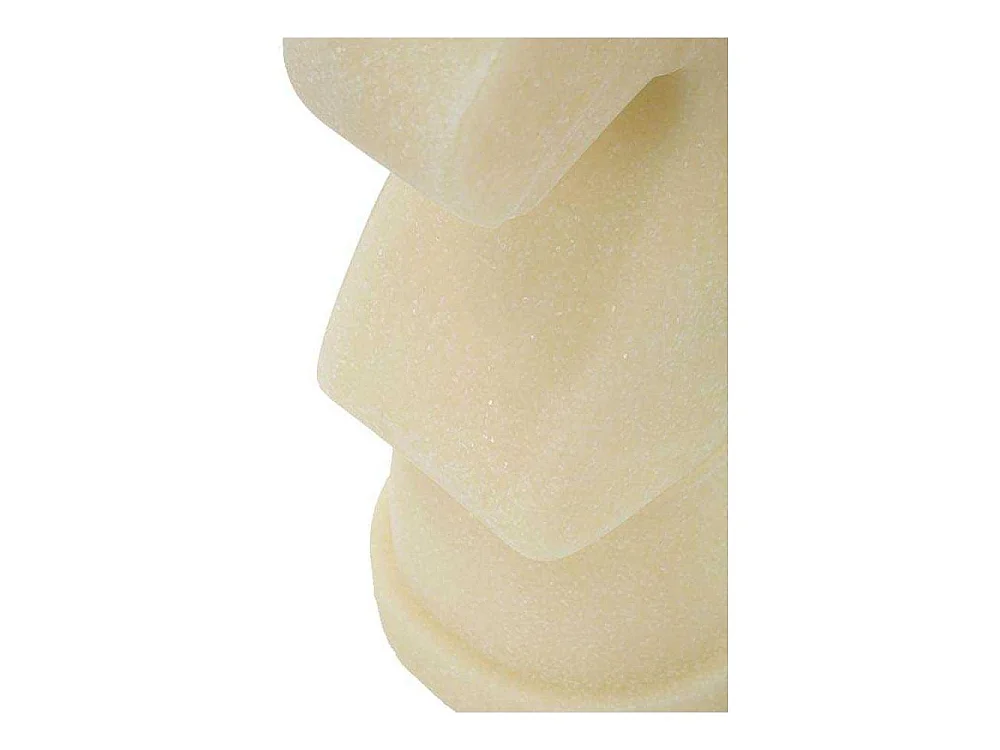 Cavallo degli scacchi in resina beige e dorato cm 14x13x31