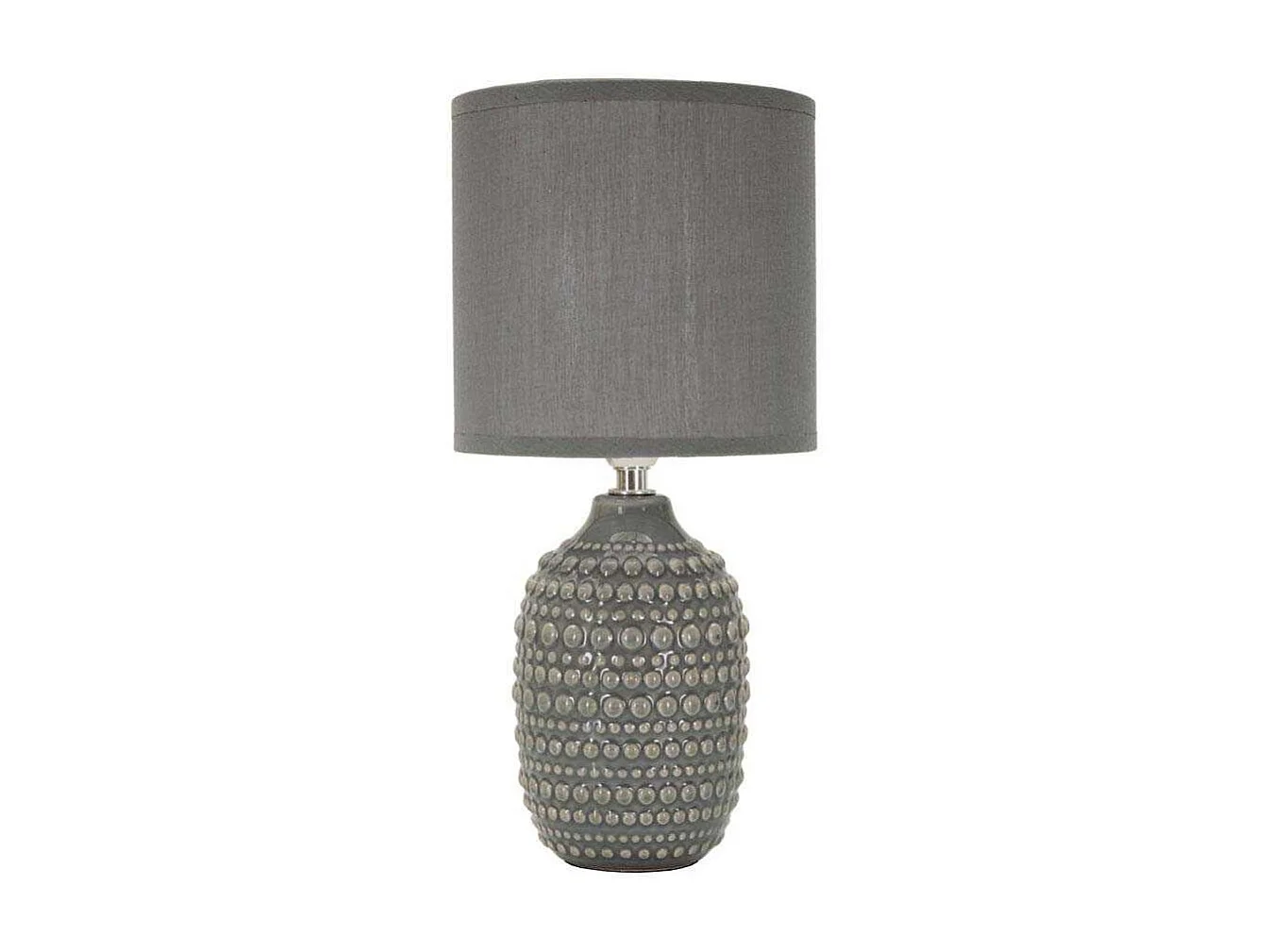 Lampe à Poser en Céramique "Points" 30cm Gris