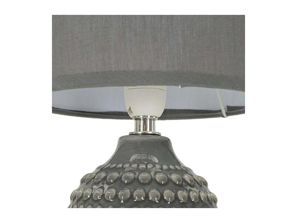 Lampe à Poser en Céramique "Points" 30cm Gris