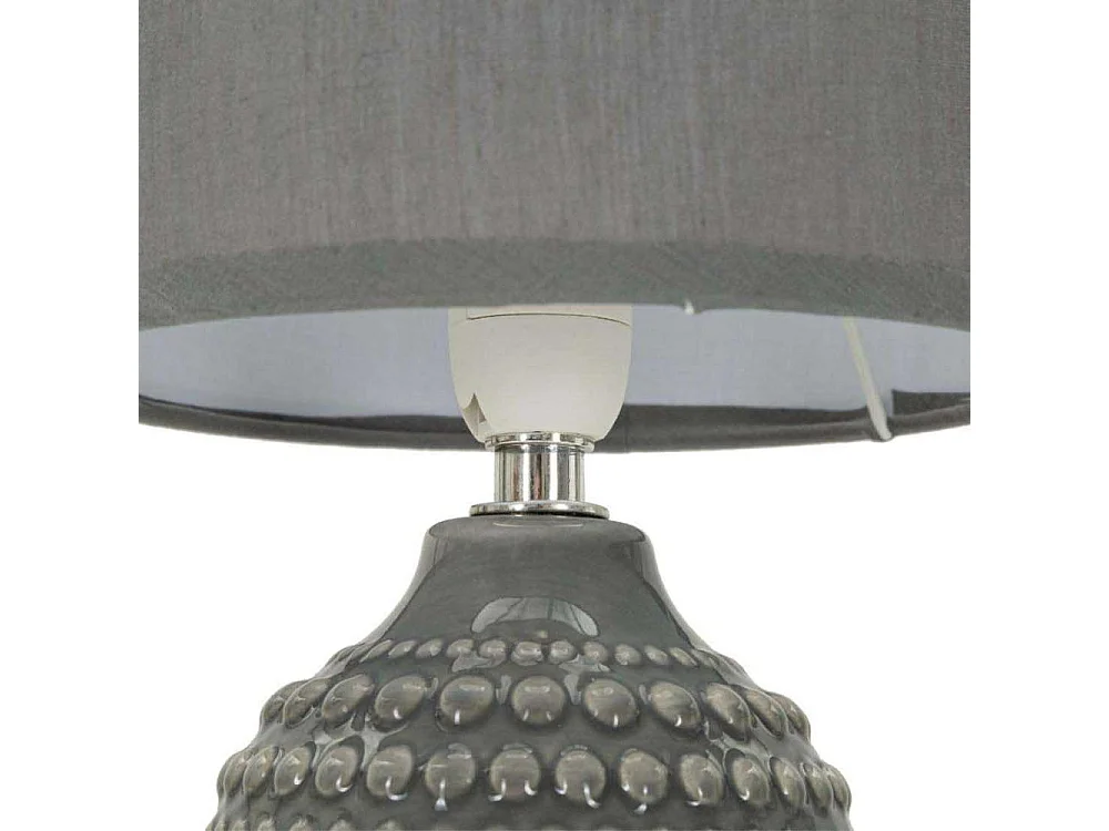 Lampe à Poser en Céramique "Points" 30cm Gris