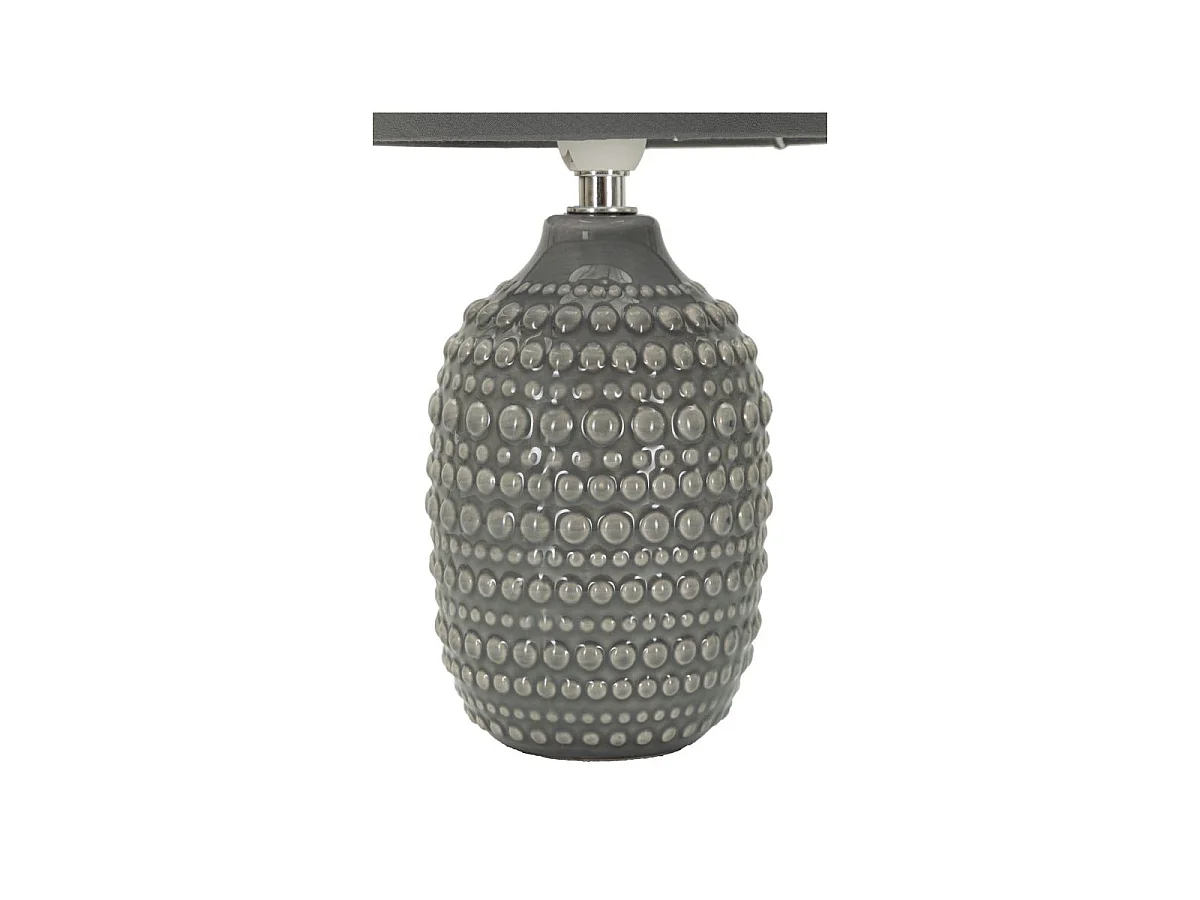 Lampada da comodino in ceramica grigia Ø cm 15x30,5