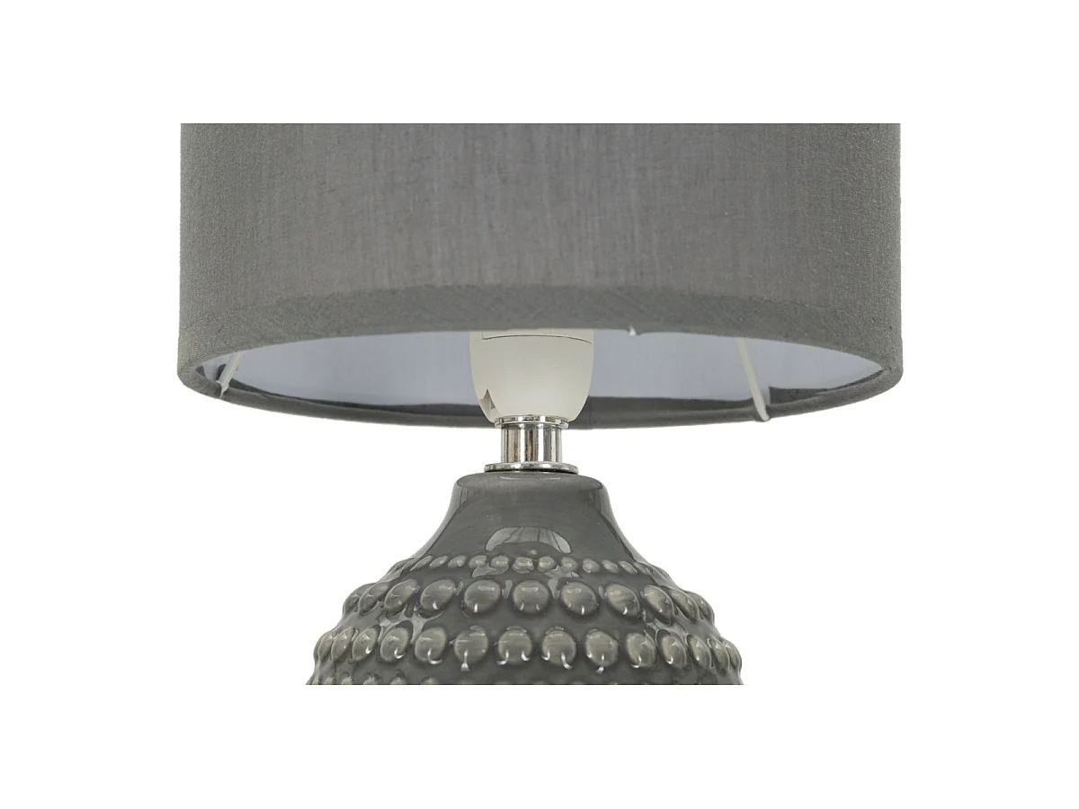 Lampada da comodino in ceramica grigia Ø cm 15x30,5