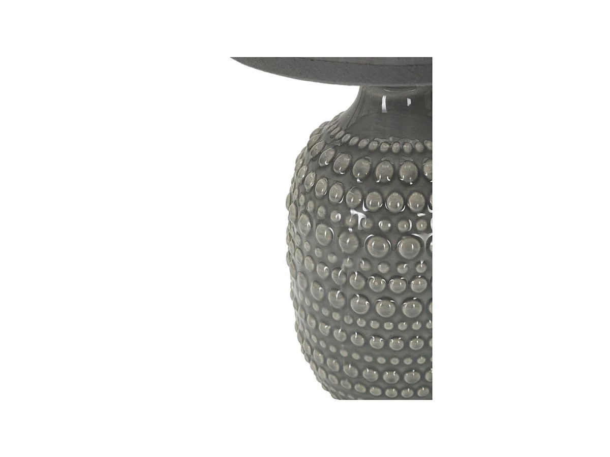 Lampada da comodino in ceramica grigia Ø cm 15x30,5
