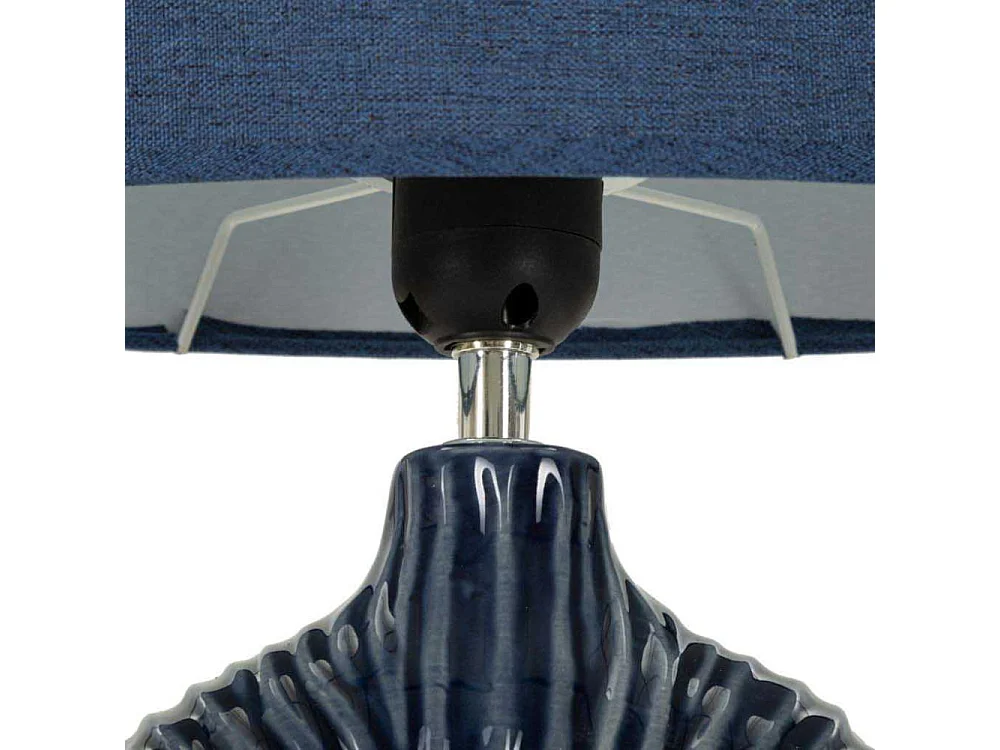 Lampe à Poser en Céramique "Seta" 43cm Bleu