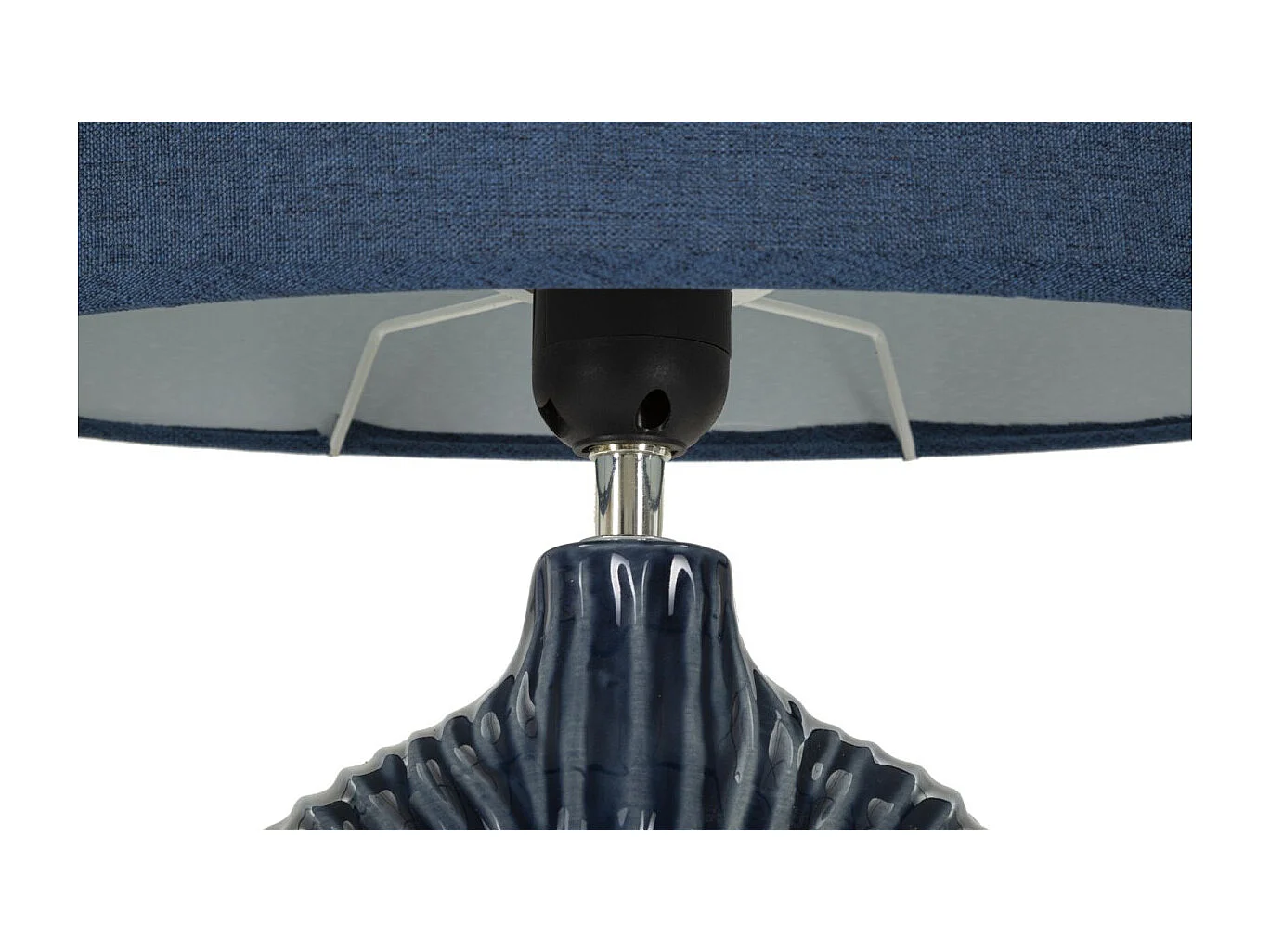 Lampe à Poser en Céramique "Seta" 43cm Bleu