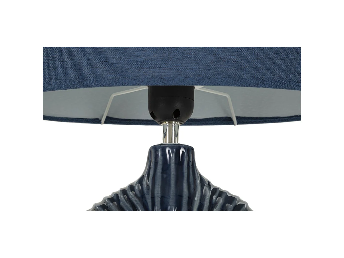 Lampe à Poser en Céramique "Seta" 43cm Bleu