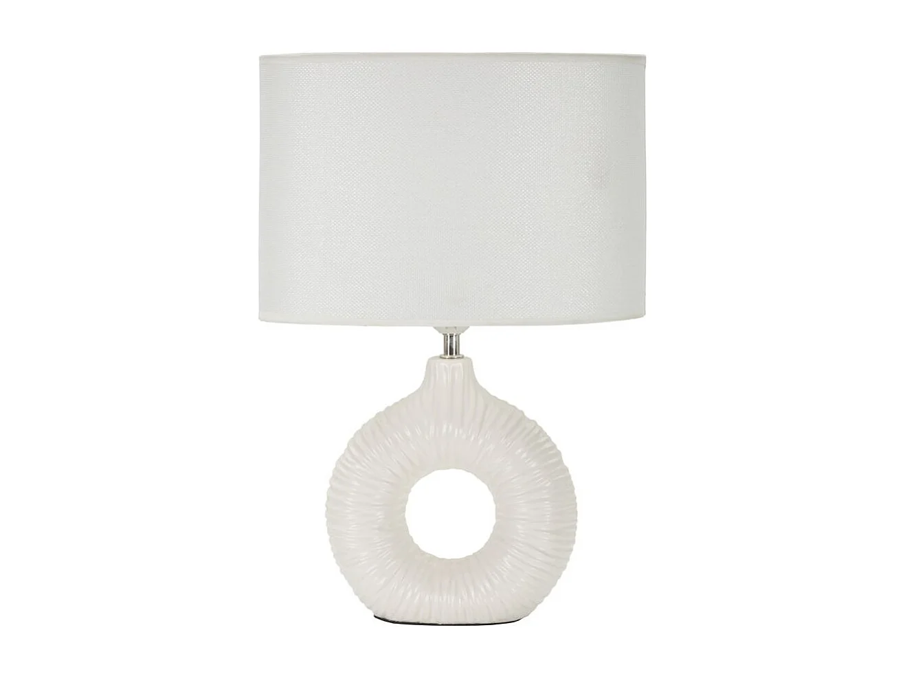Lampe à Poser en Céramique "Seta" 43cm Blanc