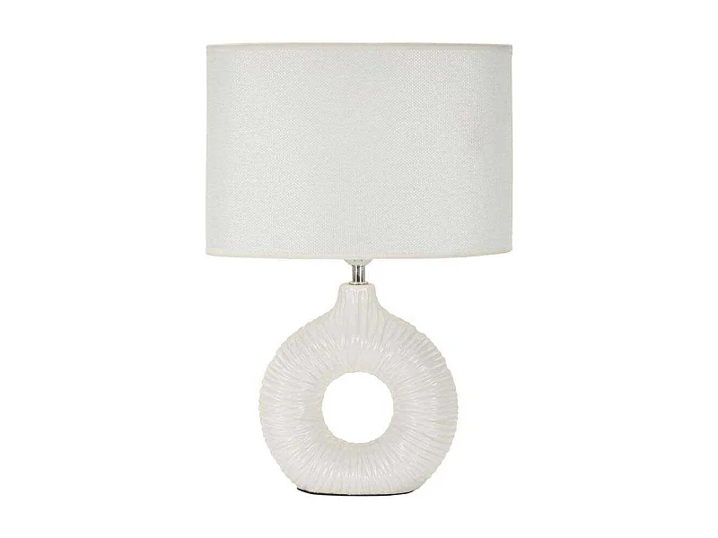 Lampe à Poser en Céramique "Seta" 43cm Blanc
