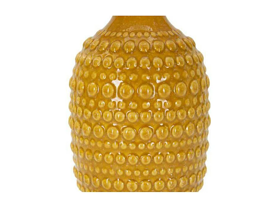 Lampe à Poser en Céramique "Points" 30cm Moutarde