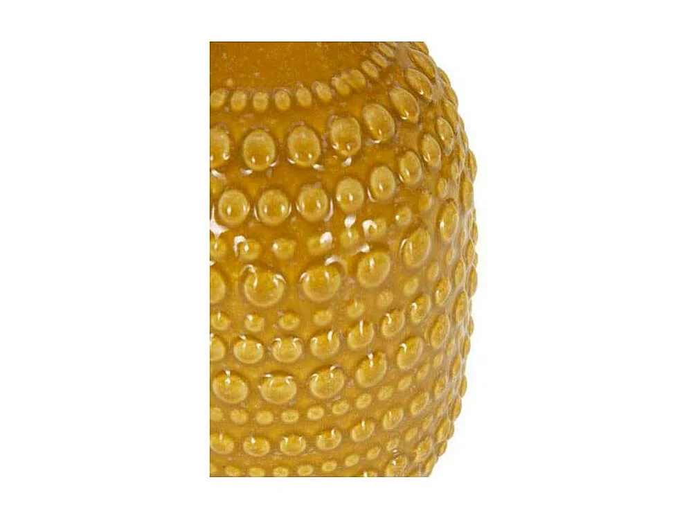 Lampe à Poser en Céramique "Points" 30cm Moutarde