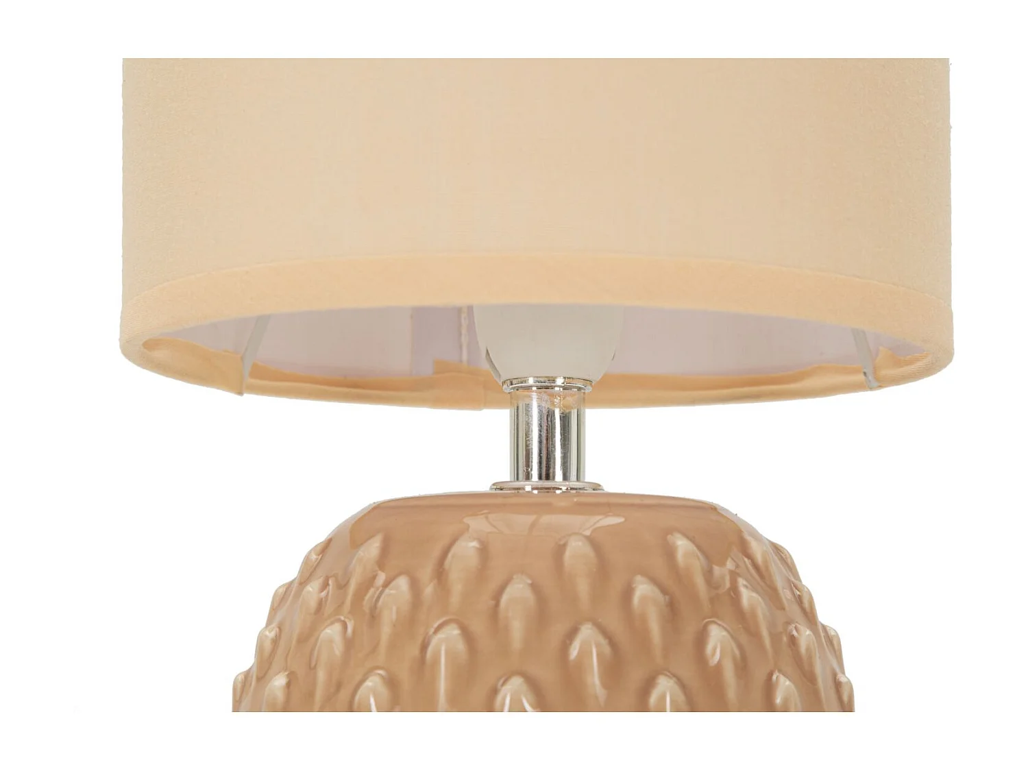 Lampe à Poser en Céramique "Pontus" 27cm Pêche