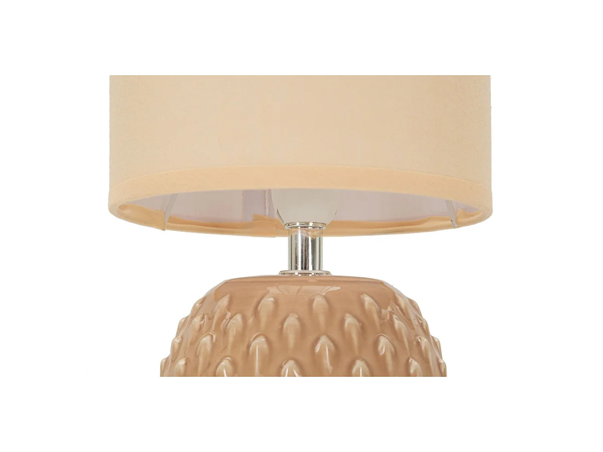 Lampe à Poser en Céramique "Pontus" 27cm Pêche