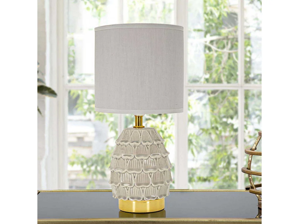 Lampe à Poser en Céramique "Pigny" 30cm Crème