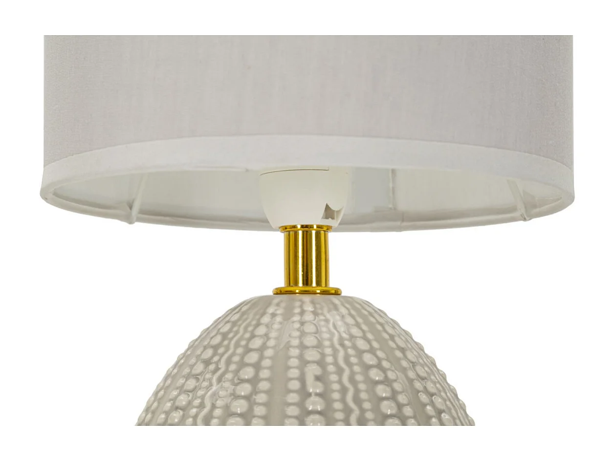 Lampada da comodino in ceramica grigia Ø cm 15x30,5