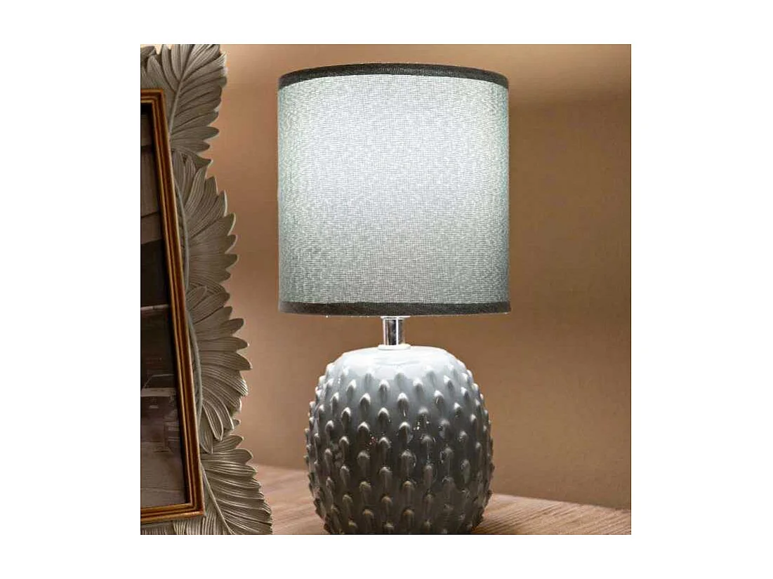 Lampe à Poser en Céramique "Pontus" 27cm Turquoise