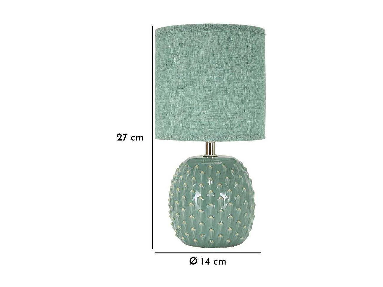 Lampe à Poser en Céramique "Pontus" 27cm Turquoise