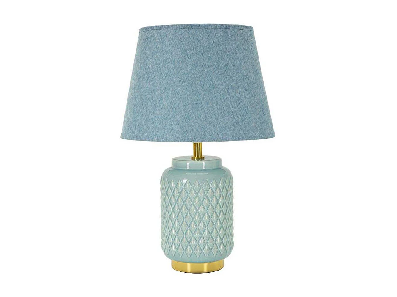 Lampe à Poser en Céramique "Square" 44cm Turquoise