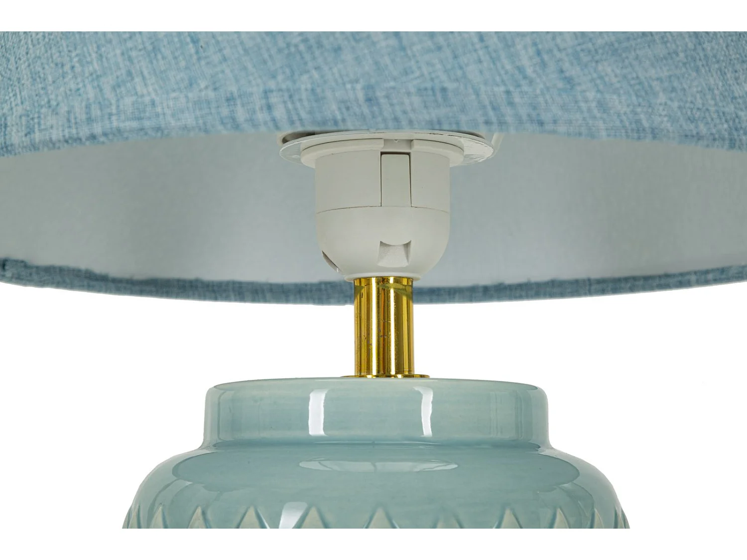 Lampe à Poser en Céramique "Square" 44cm Turquoise