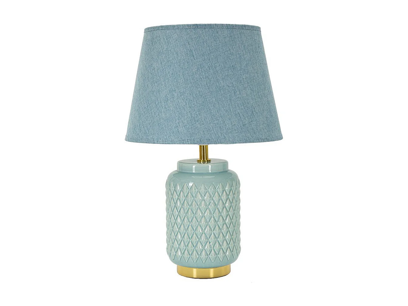 Lampe à Poser en Céramique "Square" 44cm Turquoise
