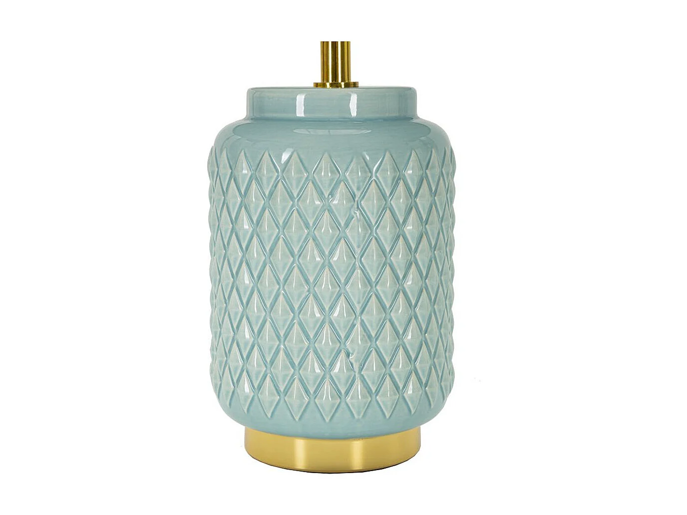 Lampe à Poser en Céramique "Square" 44cm Turquoise