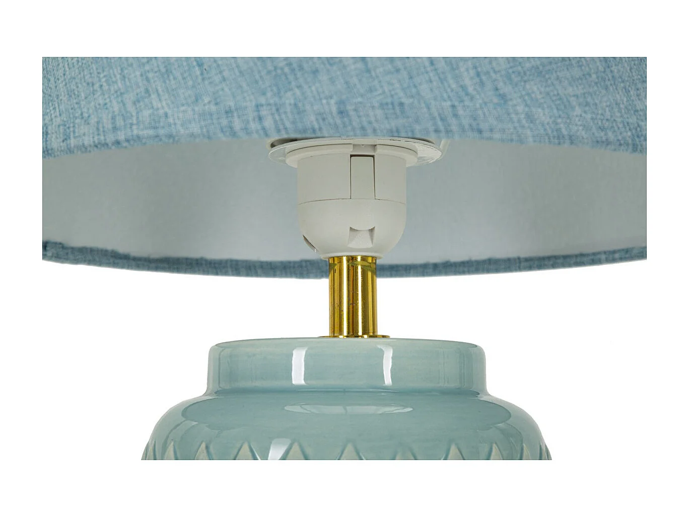 Lampe à Poser en Céramique "Square" 44cm Turquoise