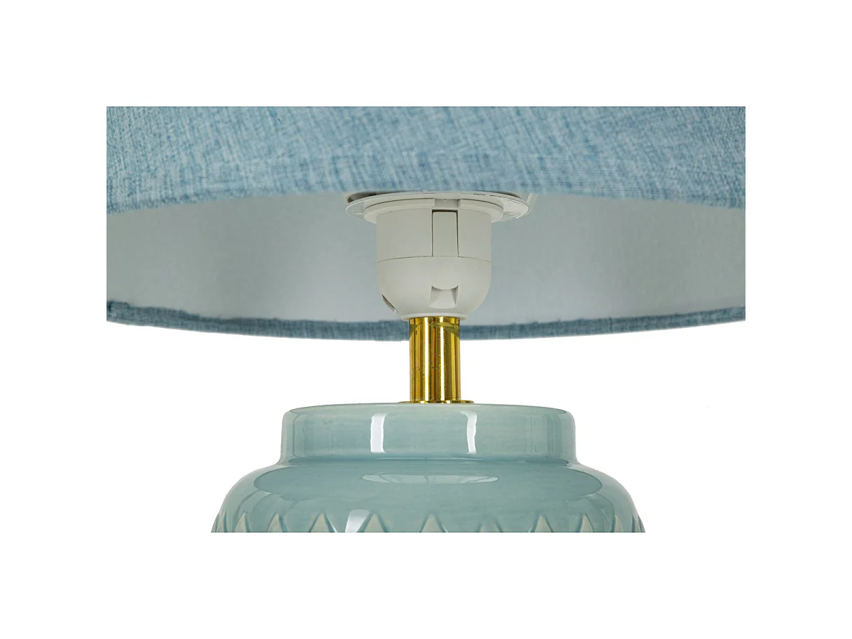 Tischlampe aus Keramik hellblau Ø 28x44 cm