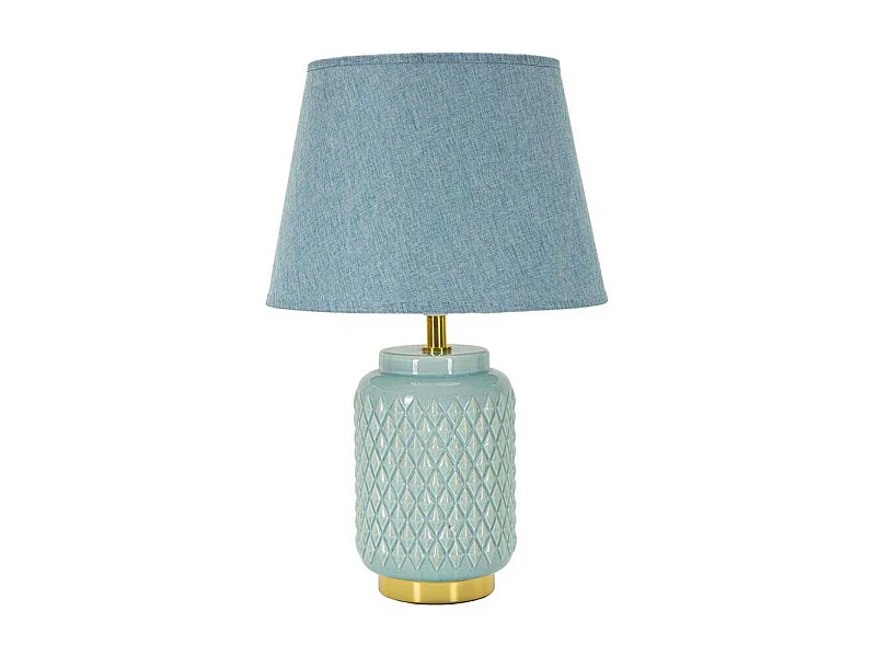Lampe à Poser en Céramique "Square" 44cm Turquoise