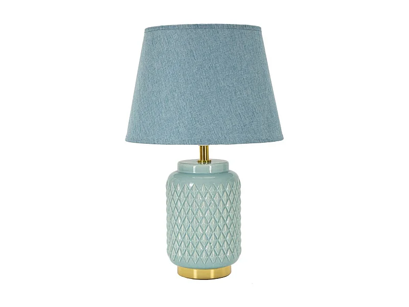 Lampe à Poser en Céramique "Square" 44cm Turquoise