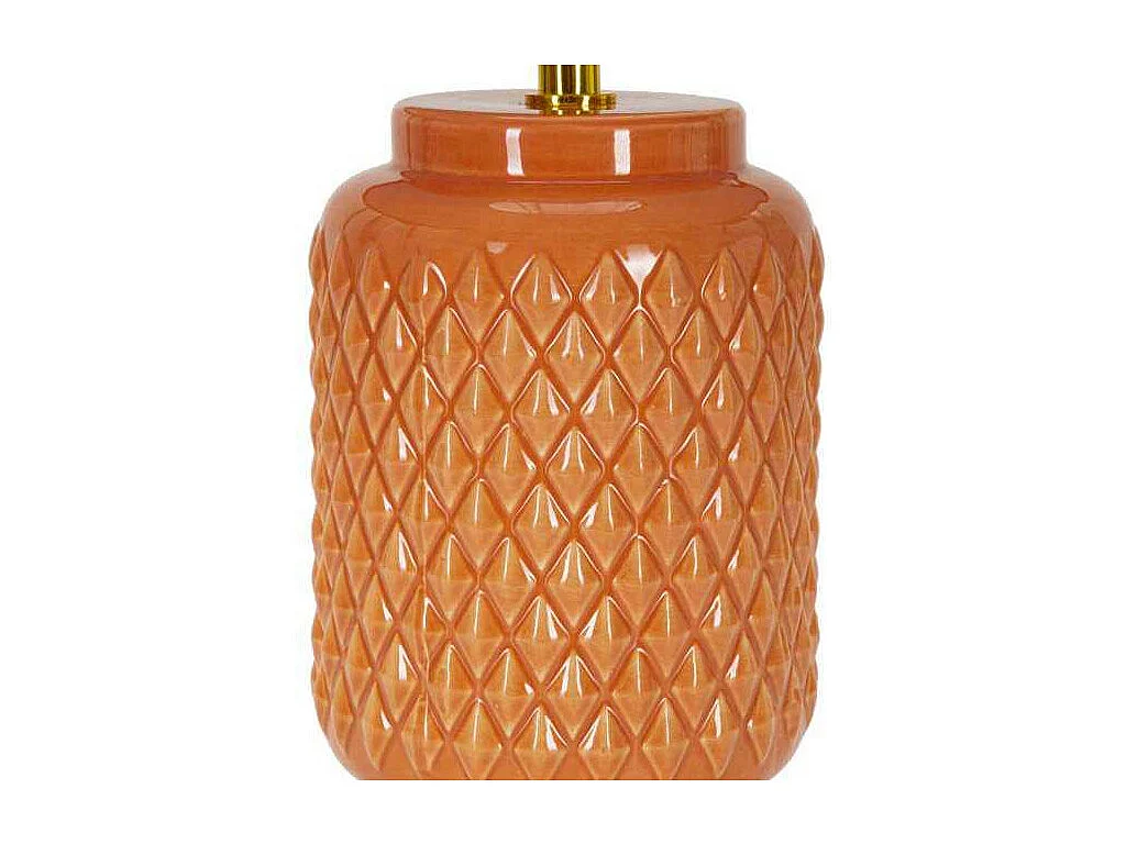 Lampe à Poser en Céramique "Square" 44cm Orange