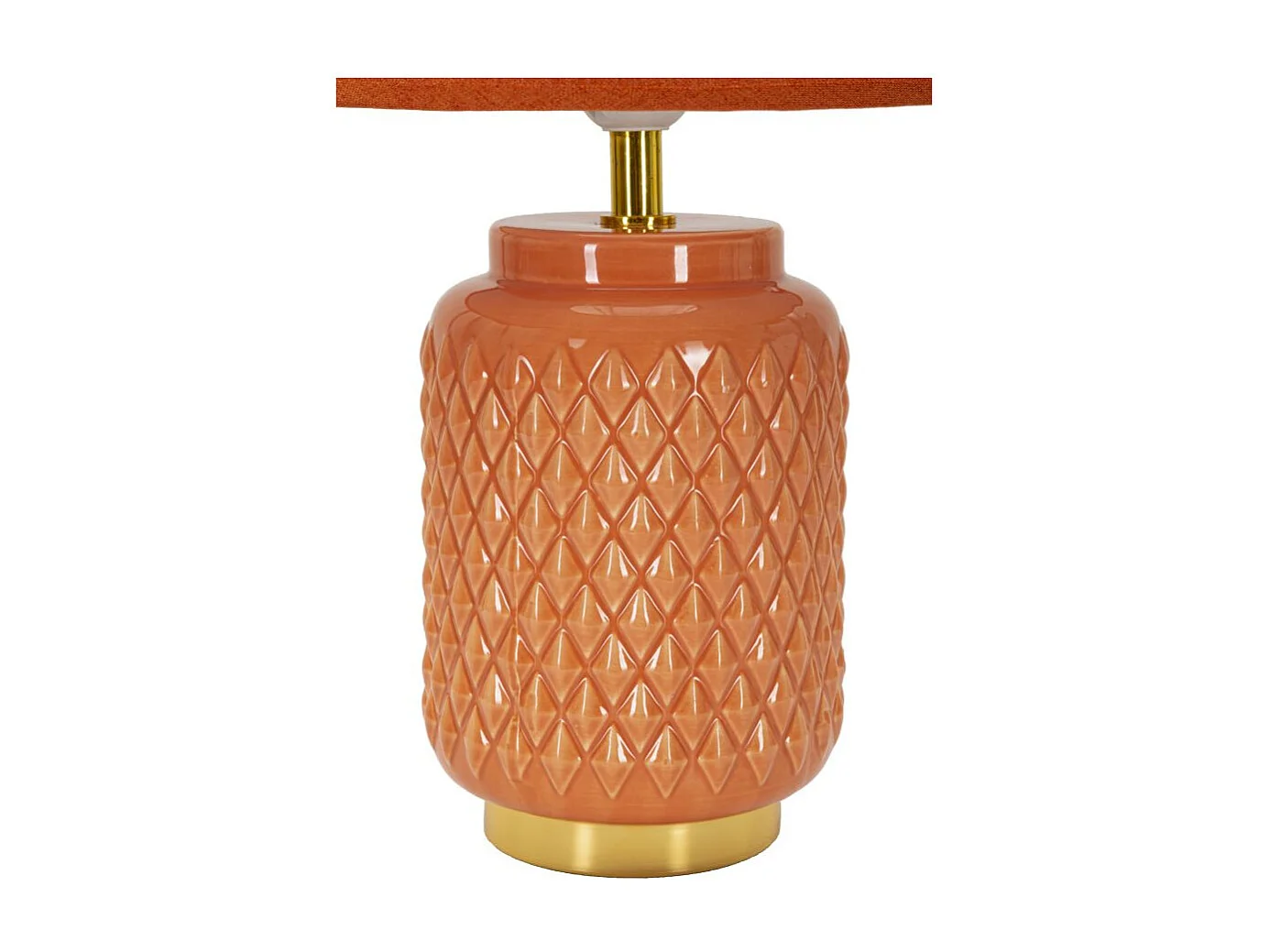 Lampe à Poser en Céramique "Square" 44cm Orange