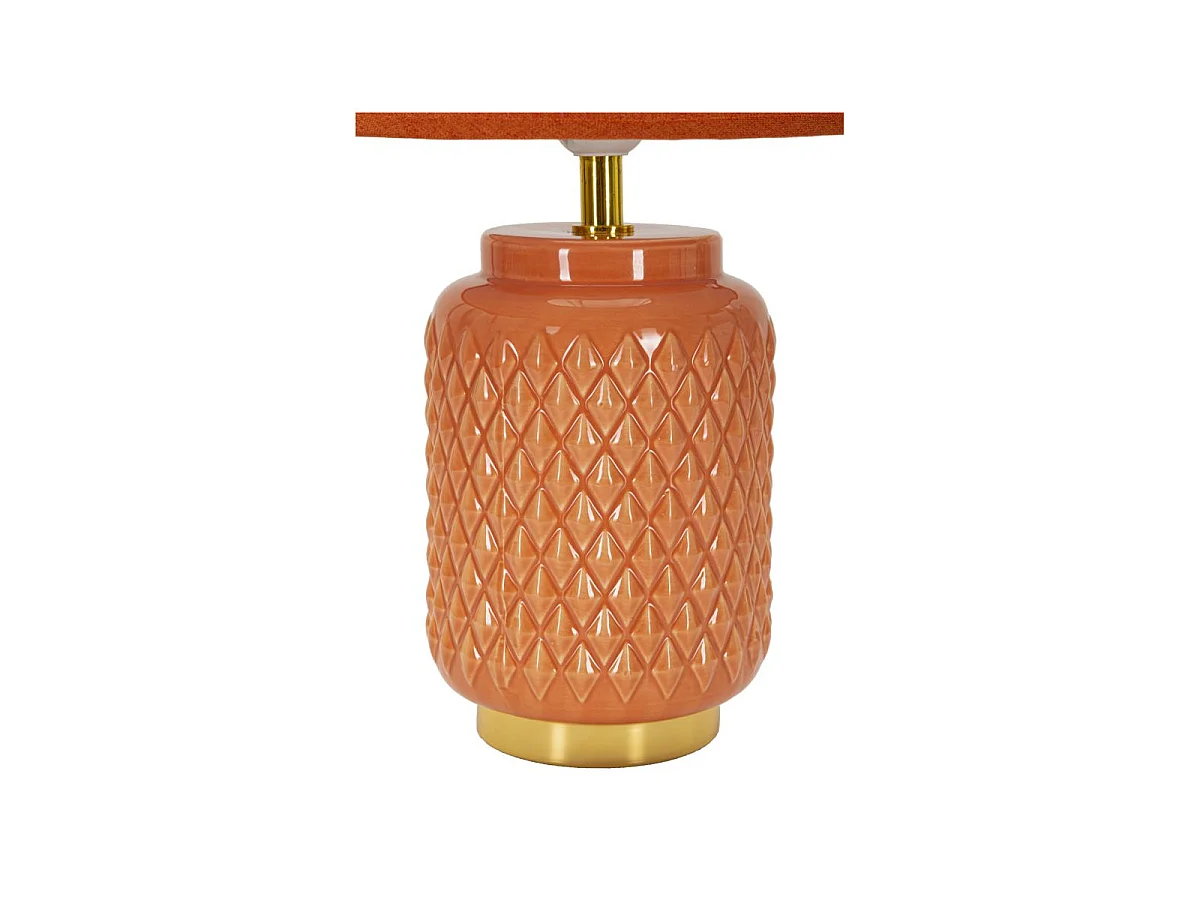 Lampe à Poser en Céramique "Square" 44cm Orange