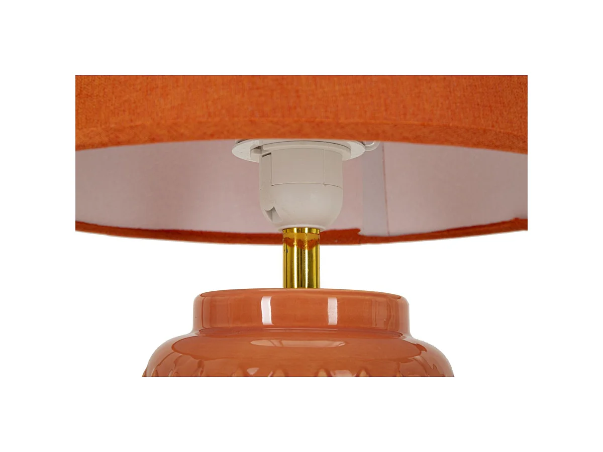 Lampe à Poser en Céramique "Square" 44cm Orange