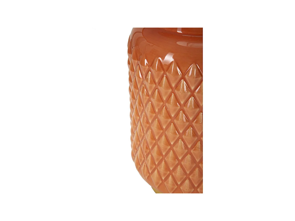 Lampe à Poser en Céramique "Square" 44cm Orange