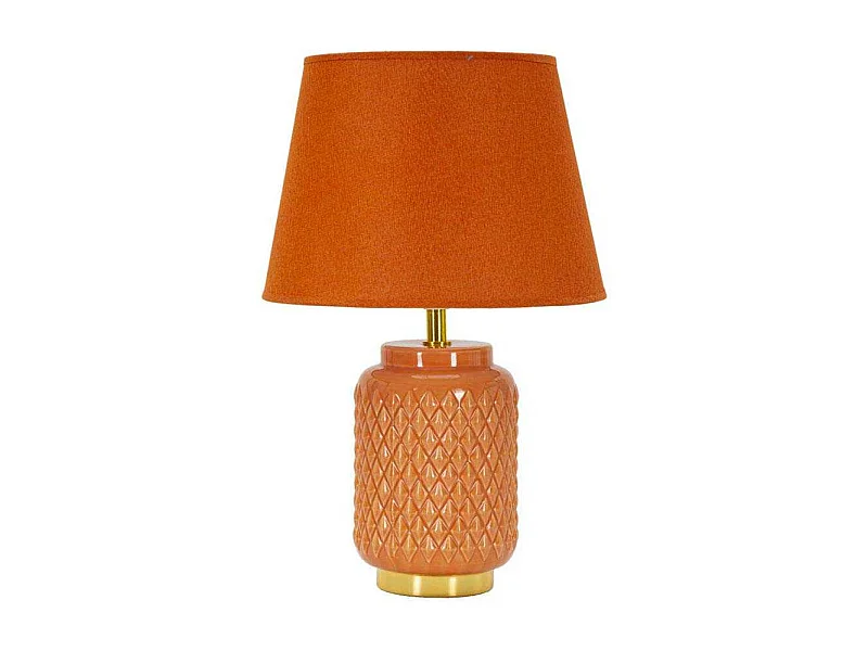 Lampe à Poser en Céramique "Square" 44cm Orange