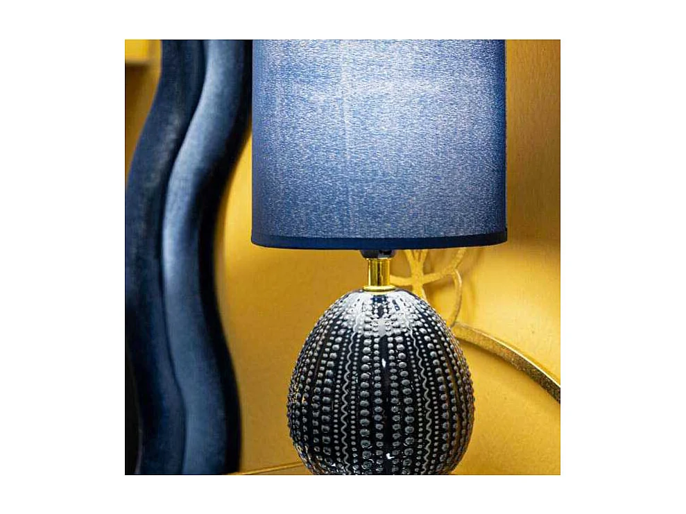 Lampe à Poser en Céramique "Flavi" 30cm Bleu