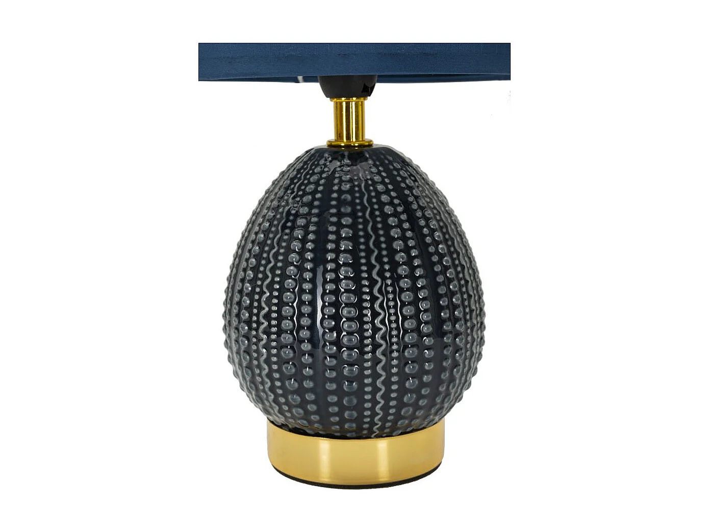 Lampada da comodino in ceramica blu Ø cm 15x30,5