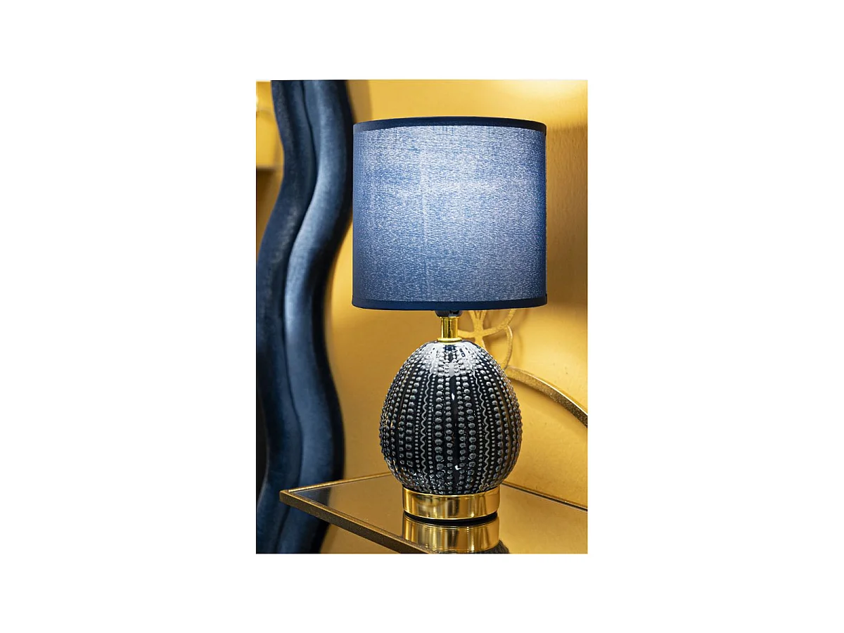 Lampe à Poser en Céramique "Flavi" 30cm Bleu