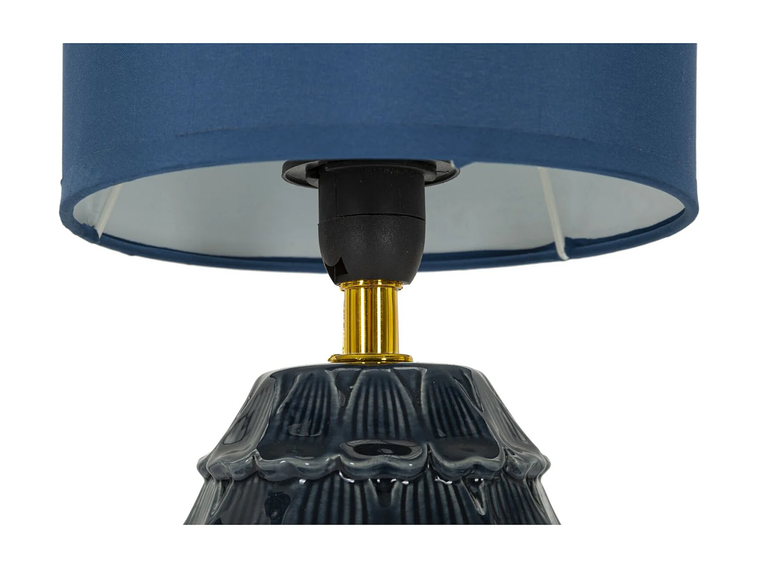 Lampe à Poser en Céramique "Pigny" 30cm Bleu