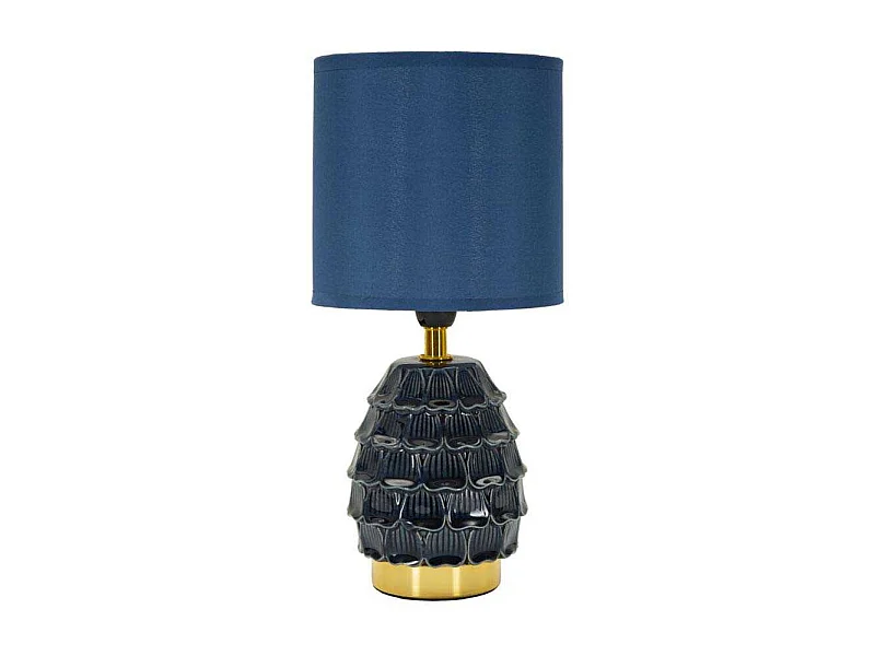 Lampe à Poser en Céramique "Pigny" 30cm Bleu