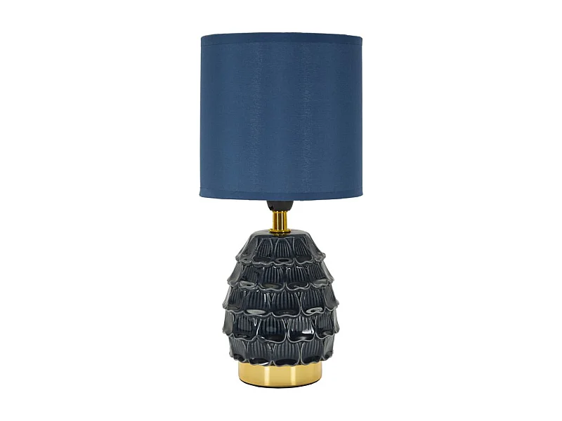 Lampe à Poser en Céramique "Pigny" 30cm Bleu