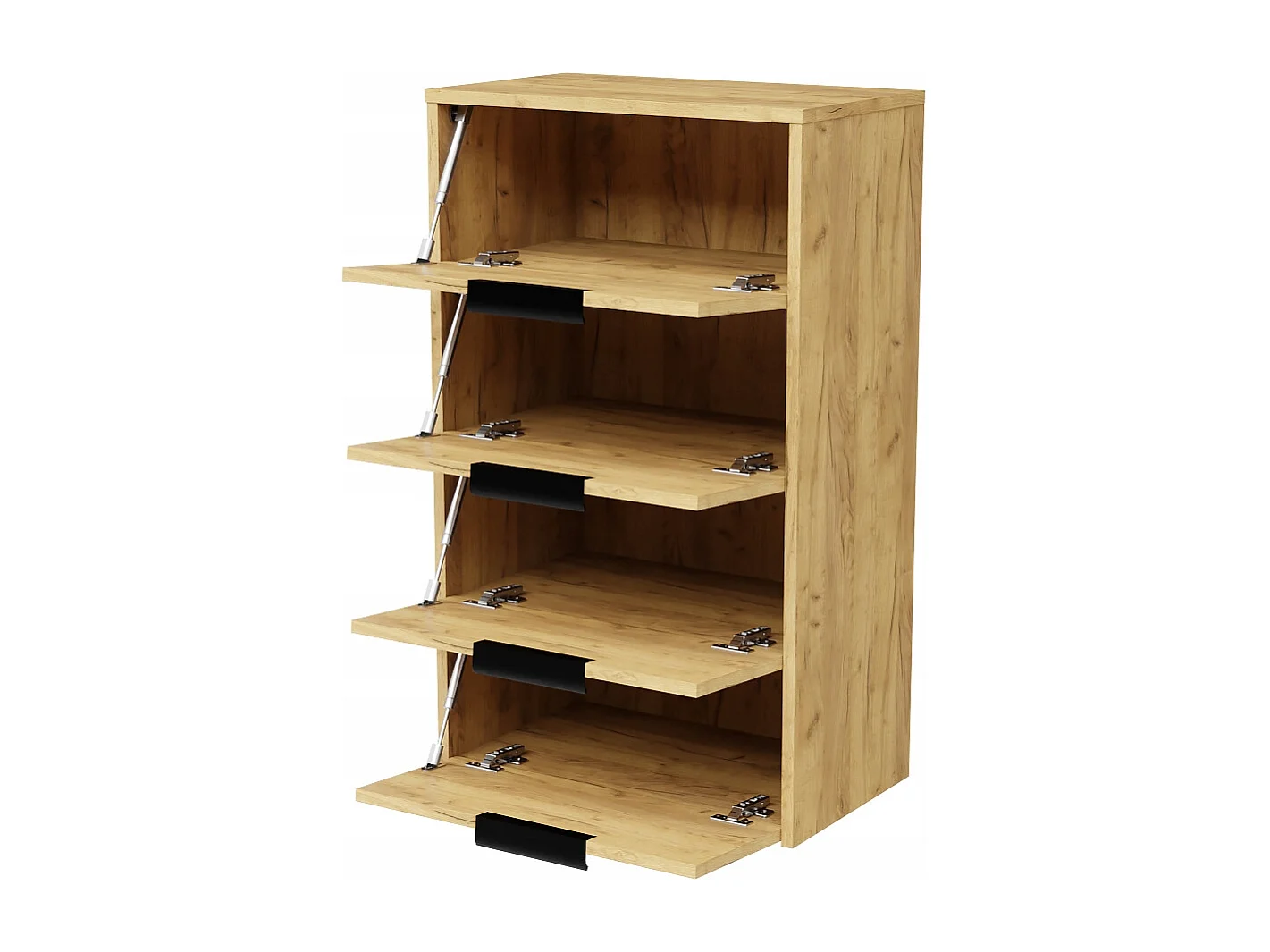 Schoenenkast Eiken Goud Craft Hal Moderne Schoenenrek