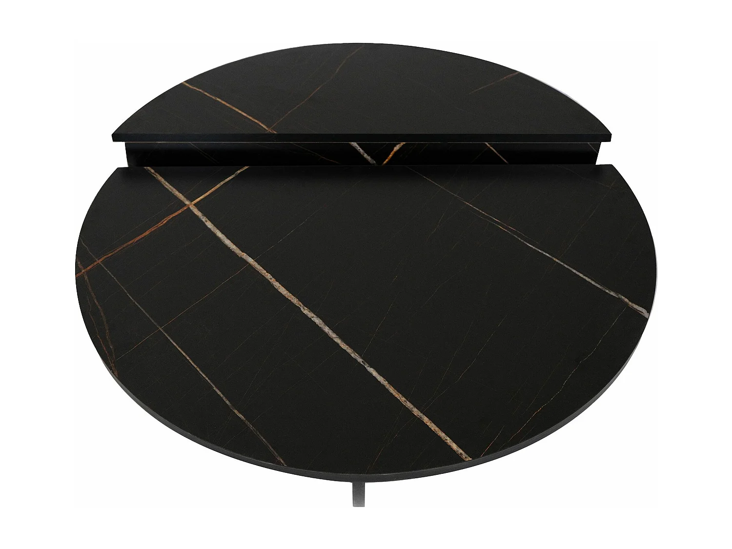 Set de 2 tables basses design Glowik Effet marbre noir