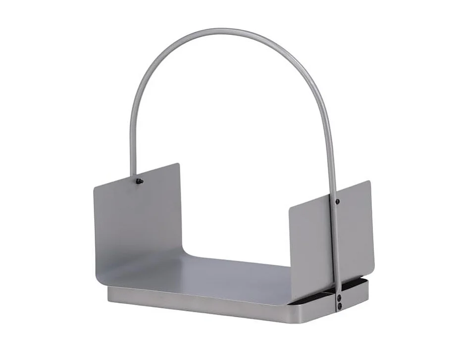 Range-Bûches en Métal "Godoma" 49cm Argent