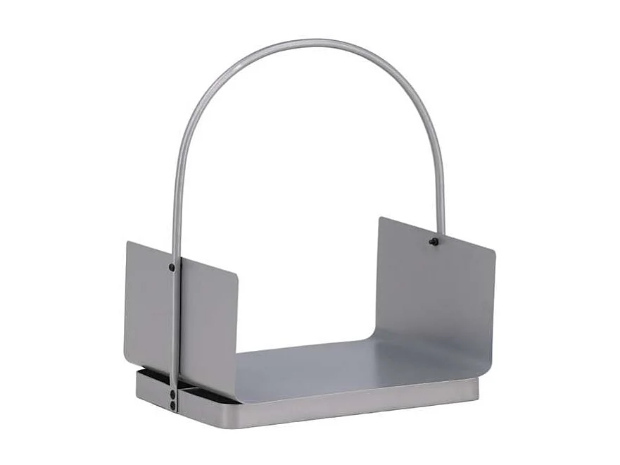 Range-Bûches en Métal "Godoma" 49cm Argent